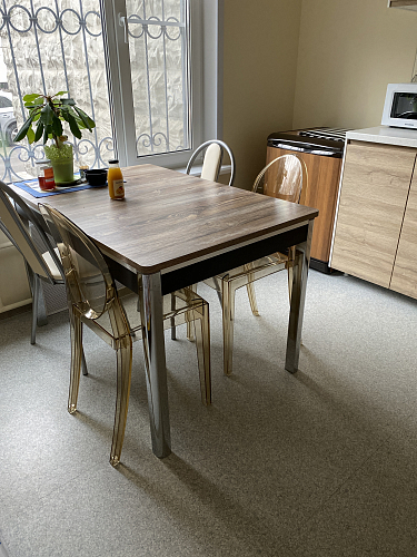 Пластиковый стул Victoria clear gray фото покупателя 7